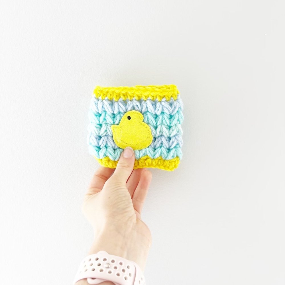 ✨ NWT Yellow Peep Easter Inspired Cup Cozy | Handmade